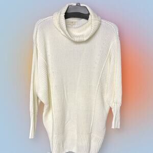 PENELOPE ROSE Women’s XL Cream White Long Sleeve Turtleneck Sweater